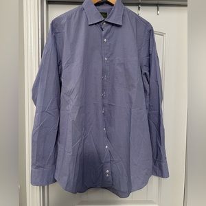 EUC Sid Mashburn button down long sleeve blue houndstooth Large